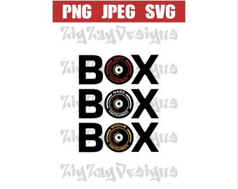 Box-Box, Formel-Designs, sofortiger digitaler Download, svg, png, jpeg