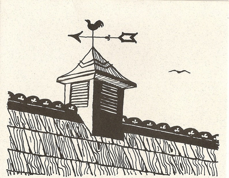 CYBER Monday Sale 25/% off blank inside Country Style Pen /& Ink drawings Thru Dec 9.....Set of 6 Rustic Notecards