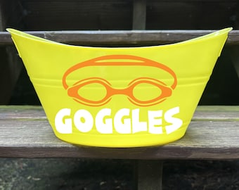 Balde para óculos de natação, Balde para óculos de piscina, Balde para guardar óculos de praia, Organizador de óculos, Balde para guardar óculos de sol, Balde para óculos de natação