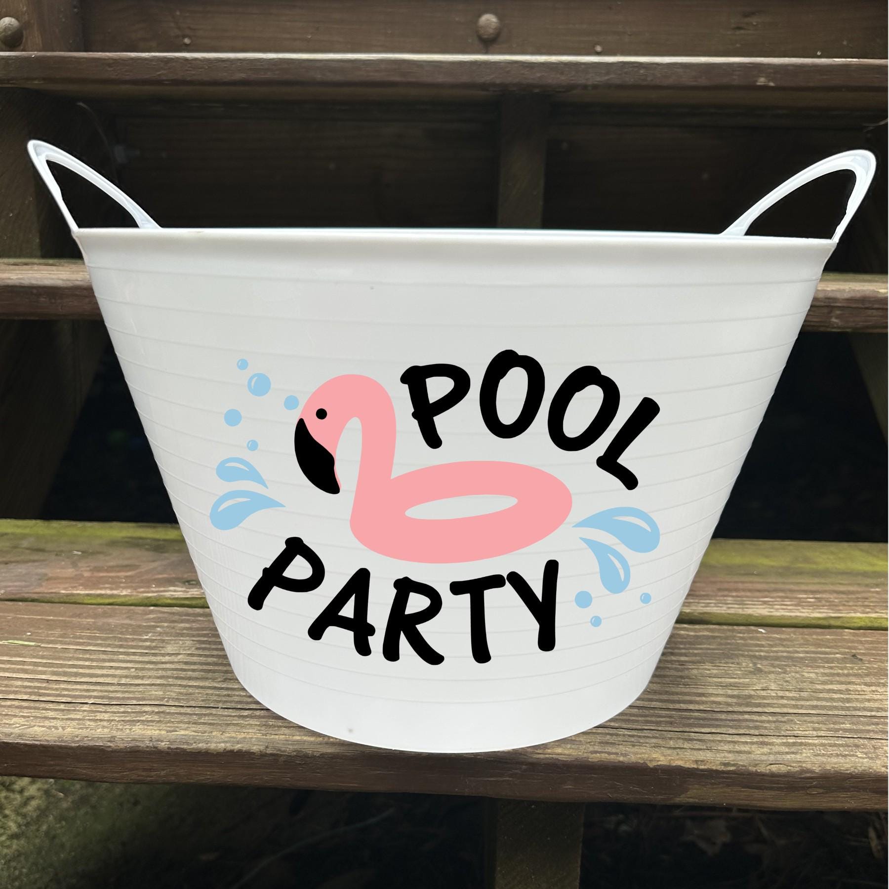 Bye School Hello Pool, Pool Bucket, Pool Storage, Pool Storage Basket ...