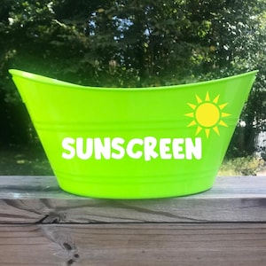Sunscreen Bucket, Pool Storage Bucket, Beach Storage Bucket, Sunscreen Storage, Sunscreen Storage Bucket, Sun Bucket, Sunscreen Basket,
