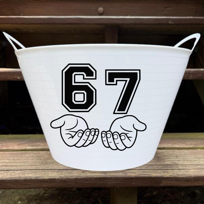 67 Bucket | Viral Tiktok Trend Decor | Funny Gift Idea | Trending ...