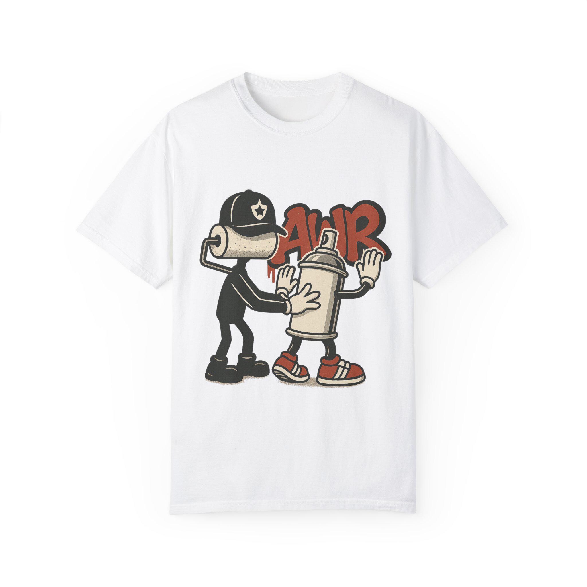 Graffiti Art T-shirt: Cop Frisking Spray Can Design - Etsy