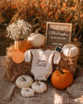Pumpkin Baby Announcement Template: Fall Pregnancy Reveal (Editable, Digital Download product logo