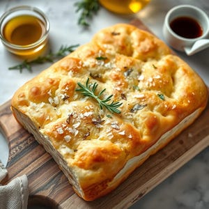 Garlic Herb Focaccia Bread Recipe – Easy Homemade Bread, Printable PDF, Instant Digital Download