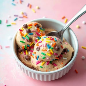 Funfetti essbares Keksteig-Rezept als druckbare PDF - No-Bake-Dessert, sicher-zu-Eat-Teig, Sofort-Download, Regenbogen-Sprenkel-Leckerbissen