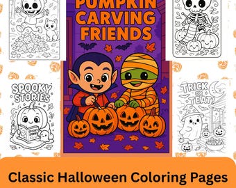 Disegni da colorare kawaii di Halloween – 20 graziosi disegni stampabili (schema PDF)