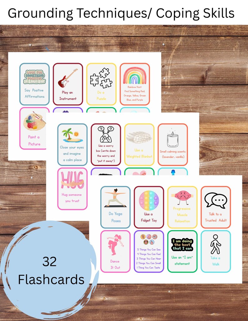 Coping Skills Flashcards for Kids: Emotional Regulation Techniques (PDF ...
