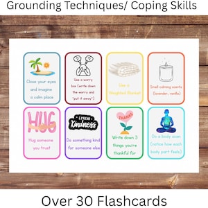 Coping Skills Flashcards for Kids: Emotional Regulation Techniques (PDF Download)