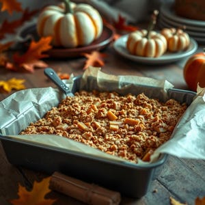 Caramel Apple Crisp Bars Recipe Printable – Fall Dessert PDF – Easy Autumn Baking – Cozy Apple Oat Bars – Instant Download