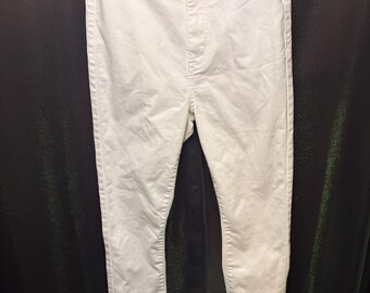 Pantalon blanc skinny Guess taille ultra haute