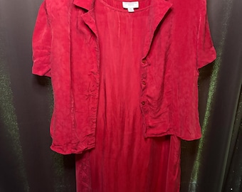 Vintage Liz Claiborne 2-delad klänning med knappar upptill