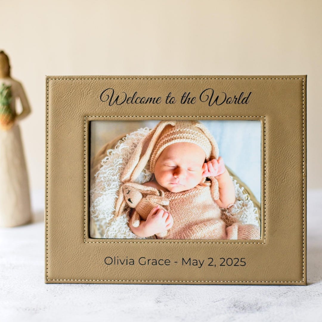 Personalized New Baby Photo Frame Birth Announcement Newborn Gift Baby ...