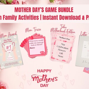 ¿Quién conoce mejor a mamá? - Trivial sobre mamás, Edición Tabú de la maternidad, Premio a la mamá número 1, Plantilla de carta - Regalo digital divertido para mamá, Juego imprimible