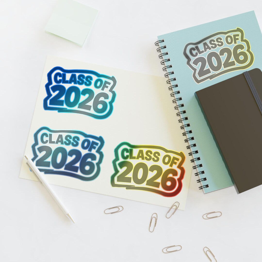 2026 Graduation Sticker Sheets, Class of 2026 Decor, School Spirit ...