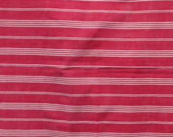 Large Piece of Vintage French Ticking /Red & White