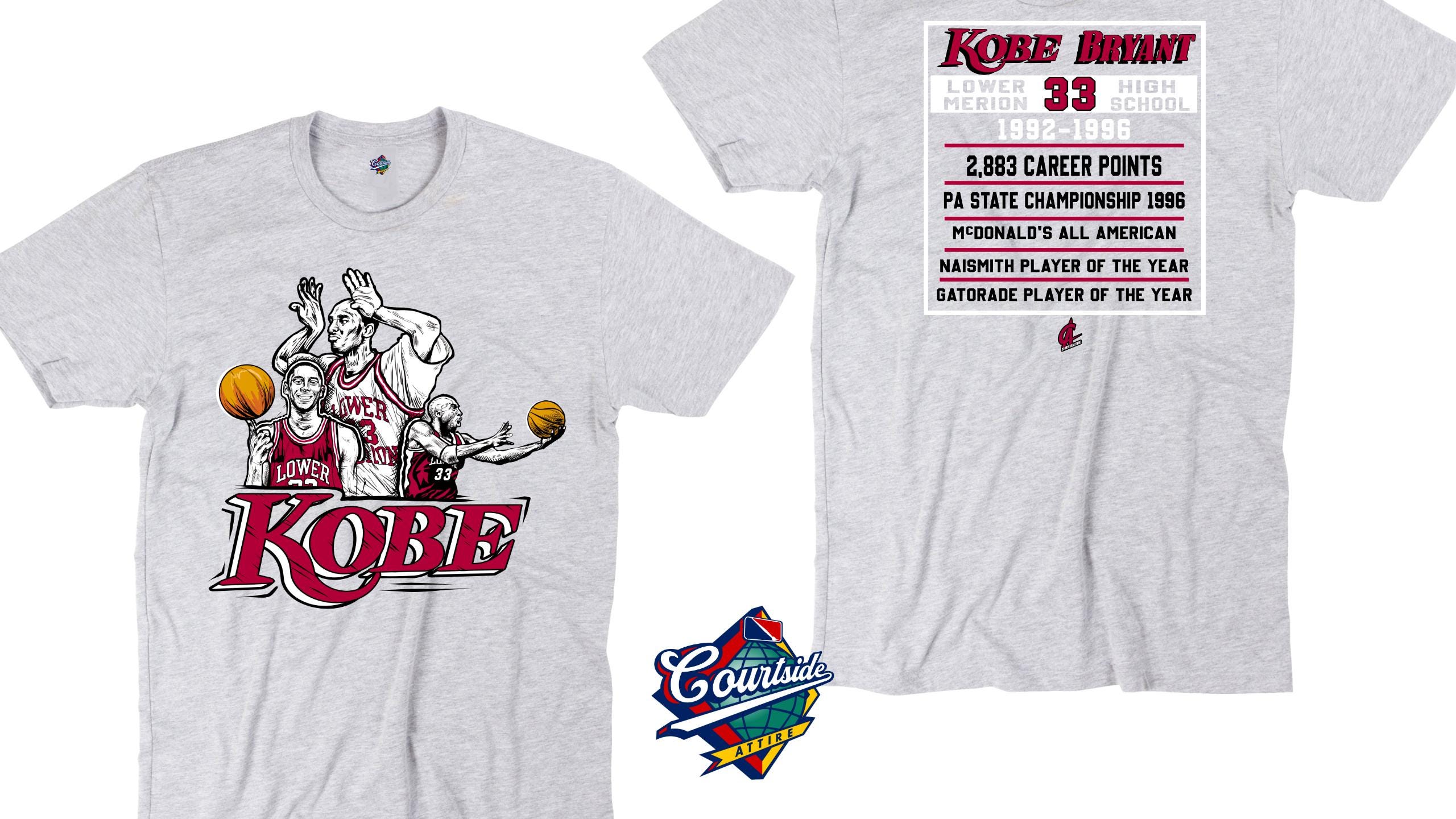 Kobe Bryant T-shirt: Lower Merion High School Basketball Tee
