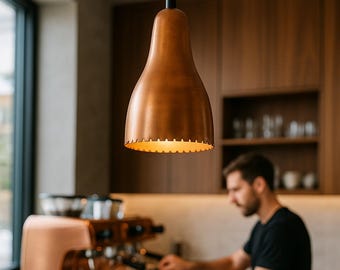 Handmade Copper Pendant Light – Artisan Rustic Modern Ceiling Lamp – Industrial Farmhouse Kitchen Island Lighting Fixture