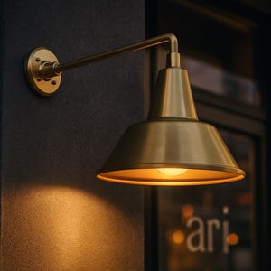 Vintage Brass Wall Sconce, Mid Century Industrial Swing Arm Wall Light, Handmade Adjustable Farmhouse Rustic Wall Lamp Fixture