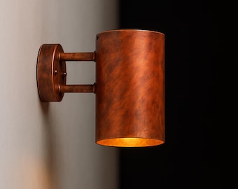 Applique da parete in rame marocchino per esterni - Lampada architettonica in rame massiccio realizzata a mano, lampada da parete rustica per esterni per ingresso