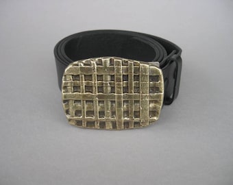 Weaving, Forged Bronze Belt Buckle