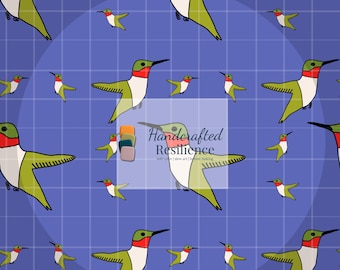 Hummingbird Seamless Pattern File