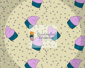 Cupcake Party Seamless Pattern File