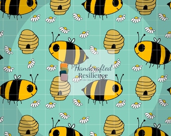 Bee Expressive Seamless Pattern File