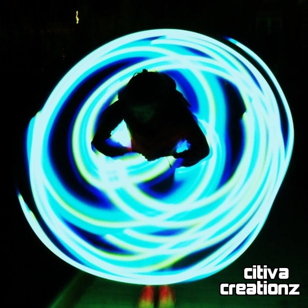 Faszinierender Melt LED Hula Hoop [Mint, Blau, Gelb]