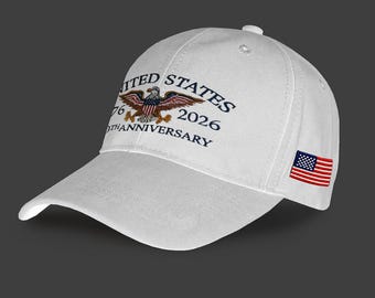 Gorra del 250 aniversario de EE. UU. (1776-2026), gorra de béisbol bordada con el águila americana, gorra patriótica con la bandera de Estados Unidos, regalo patriótico para hombres.
