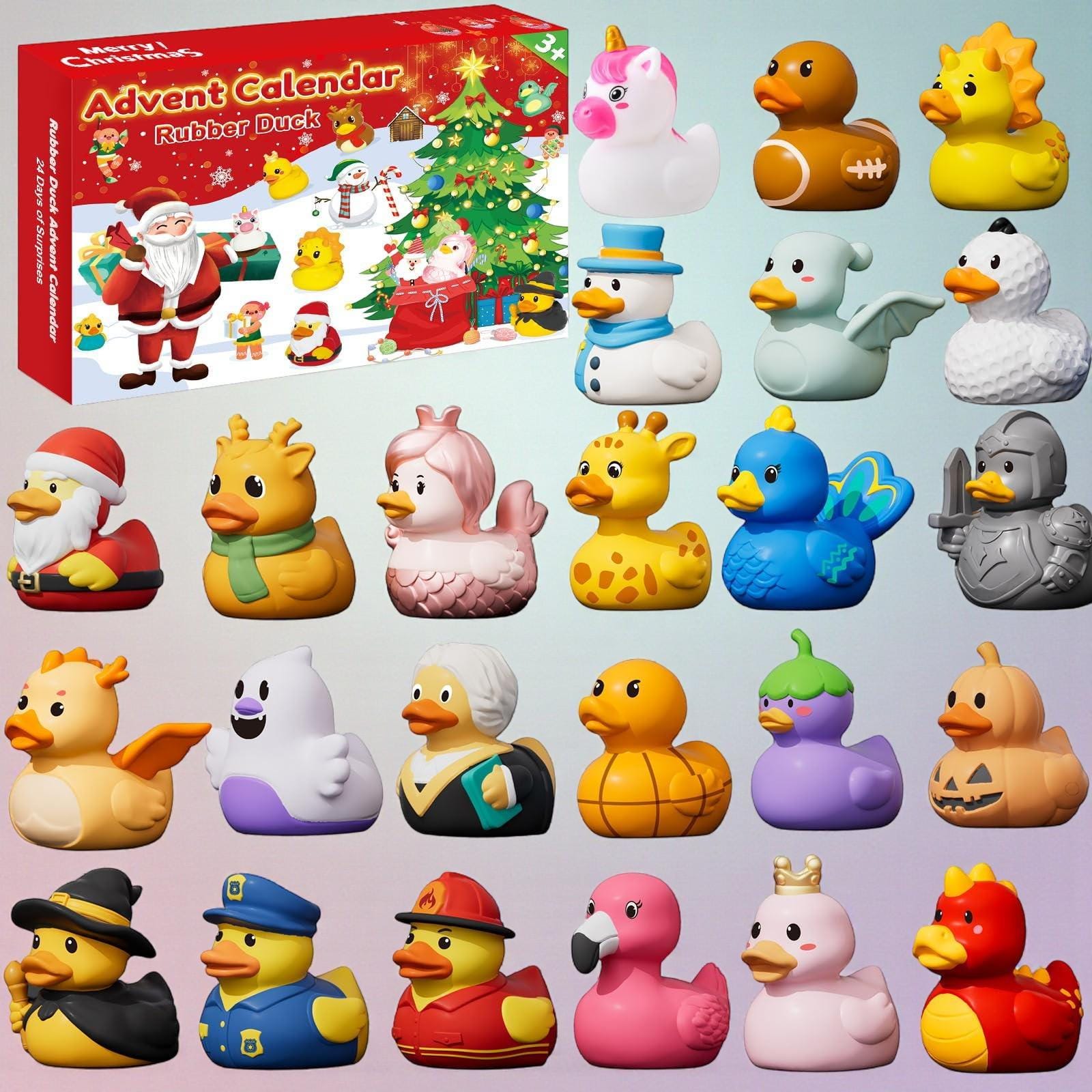 Discover Rubber Duck Christmas Advent Calendar 2025, 24 Mini Ducks, Cute Holiday Countdown Gift for Kids, Bath Toy Collectible Advent Set
