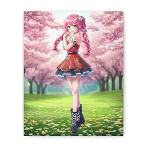 Anime Girl Themed Canvas Wall Decor