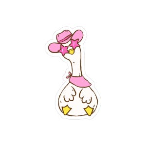 Charming Goose Kiss-Cut Stickers | Cute Laptop Decals, Fun Gifts, Stationery Decor, Animal Lovers, Playful Artwork