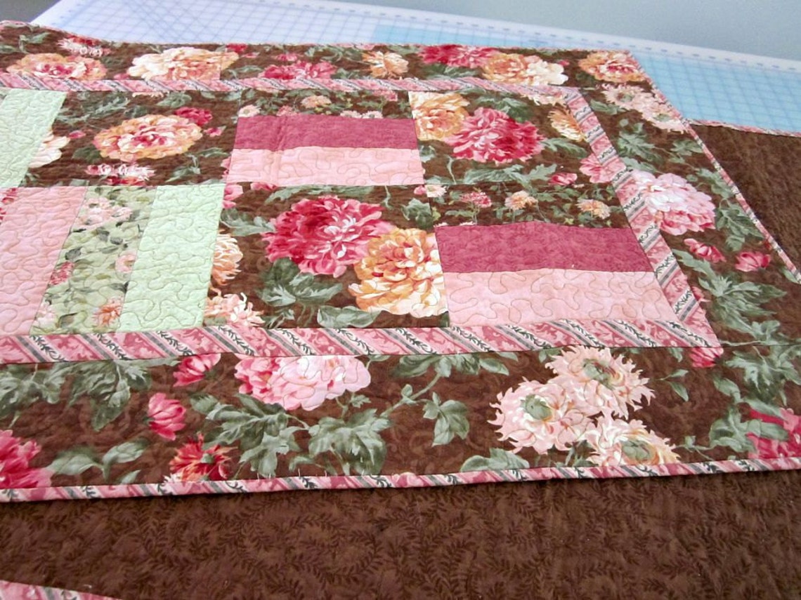 Handmade Quilted Cotton Bed Runner Patchwork Quilt Bed Etsy