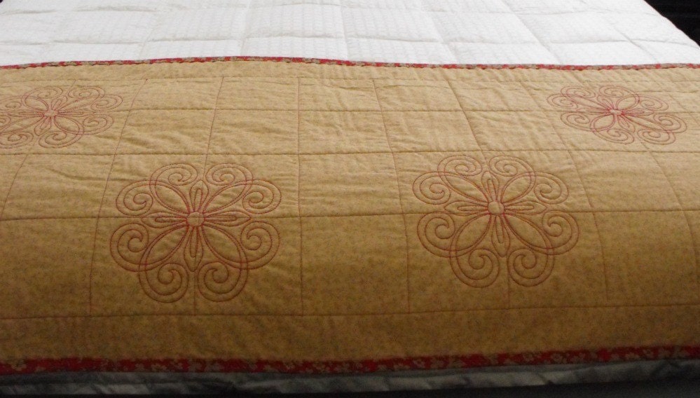 Handmade Quilted Patchwork Bed Runner Full Queen King Bed Etsy
