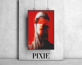 Glitched Portrait Wall Art, Cyberpunk Aesthetic Print, Futuristic Distortion, Printable Modern Wall Art, Digital Wall Art, Digital Download