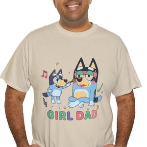 Shirt vader meisje, leuke cartoon grafische T-shirt vader en dochter, grappig cadeau voor vaders met dochters