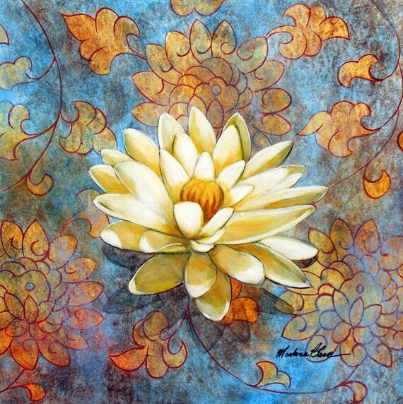 Items similar to Lotus Flower Art Print 16 x 20 on Etsy