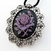 feleciaholley reviewed Gothic rose cameo brooch pendant, Purple rose necklace, Victorian gothic jewelry