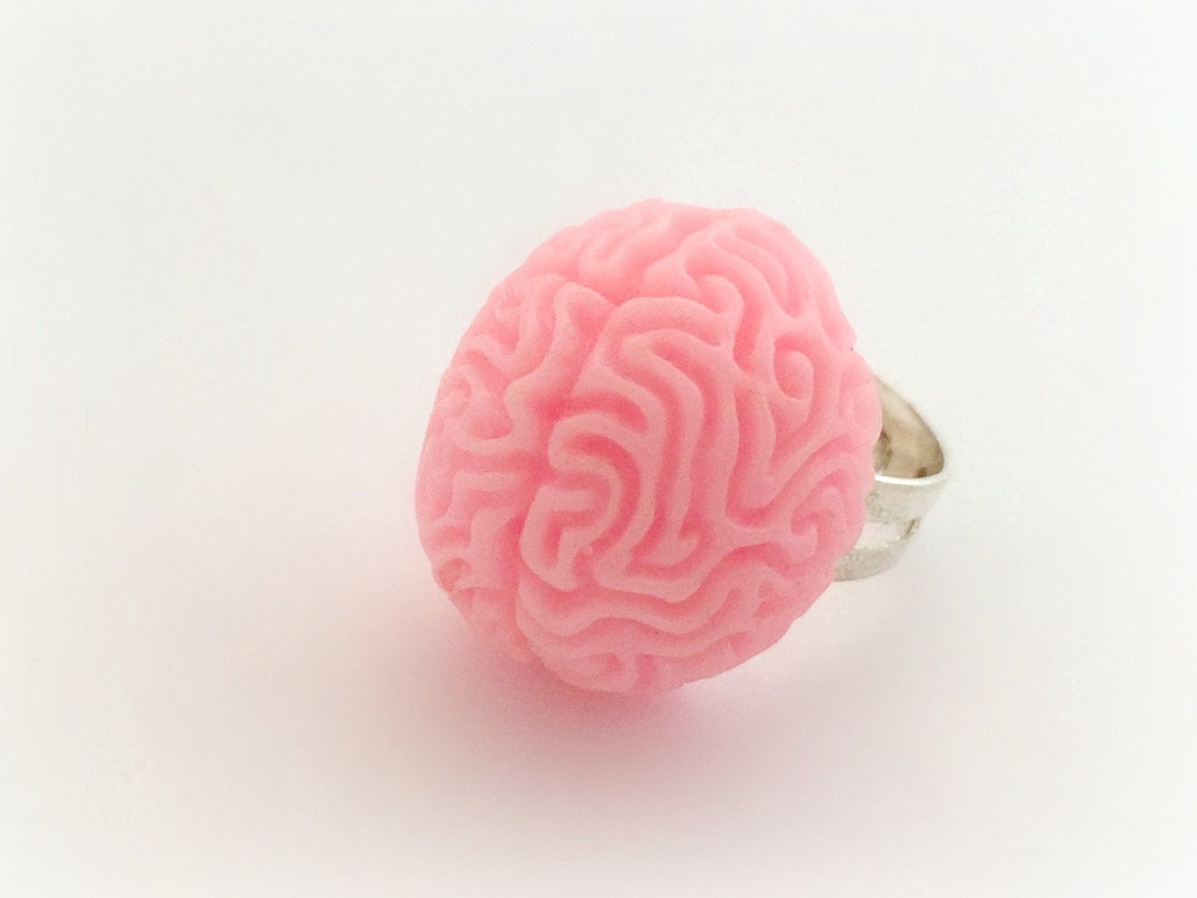 Creepy Cute Brain Ring, Pastel Goth Jewelry, Spooky Halloween Accessory ...