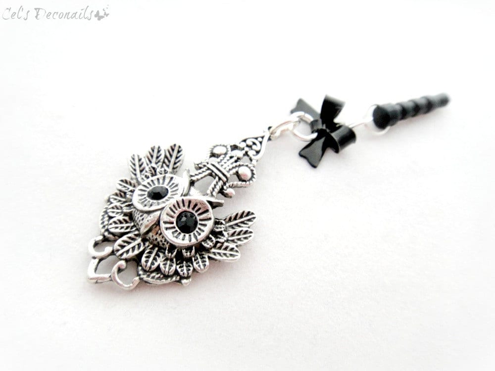Owl Phone Plug Charm Iphone 5 Dust Plug Charm Mobile Phone Etsy