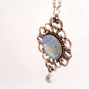 Iridescent mermaid necklace, pastel goth necklace, kawaii fantasy jewelry