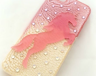 Pink unicorn phone case, sweet fairy kei phone case, magical fairytale smartphone case