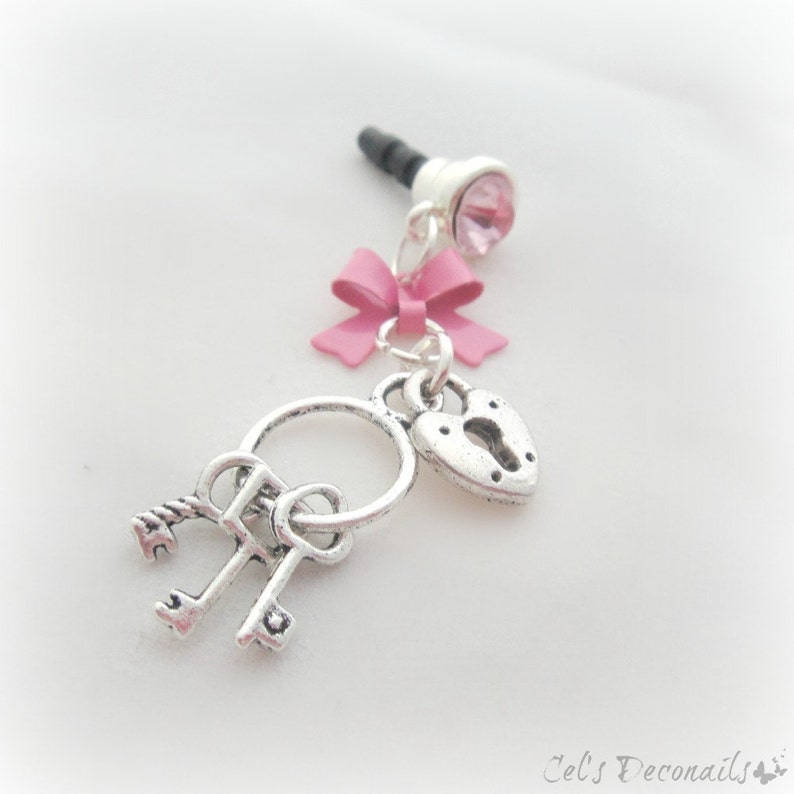 Key to your heart iPhone dust plug charm smartphone earphone Etsy