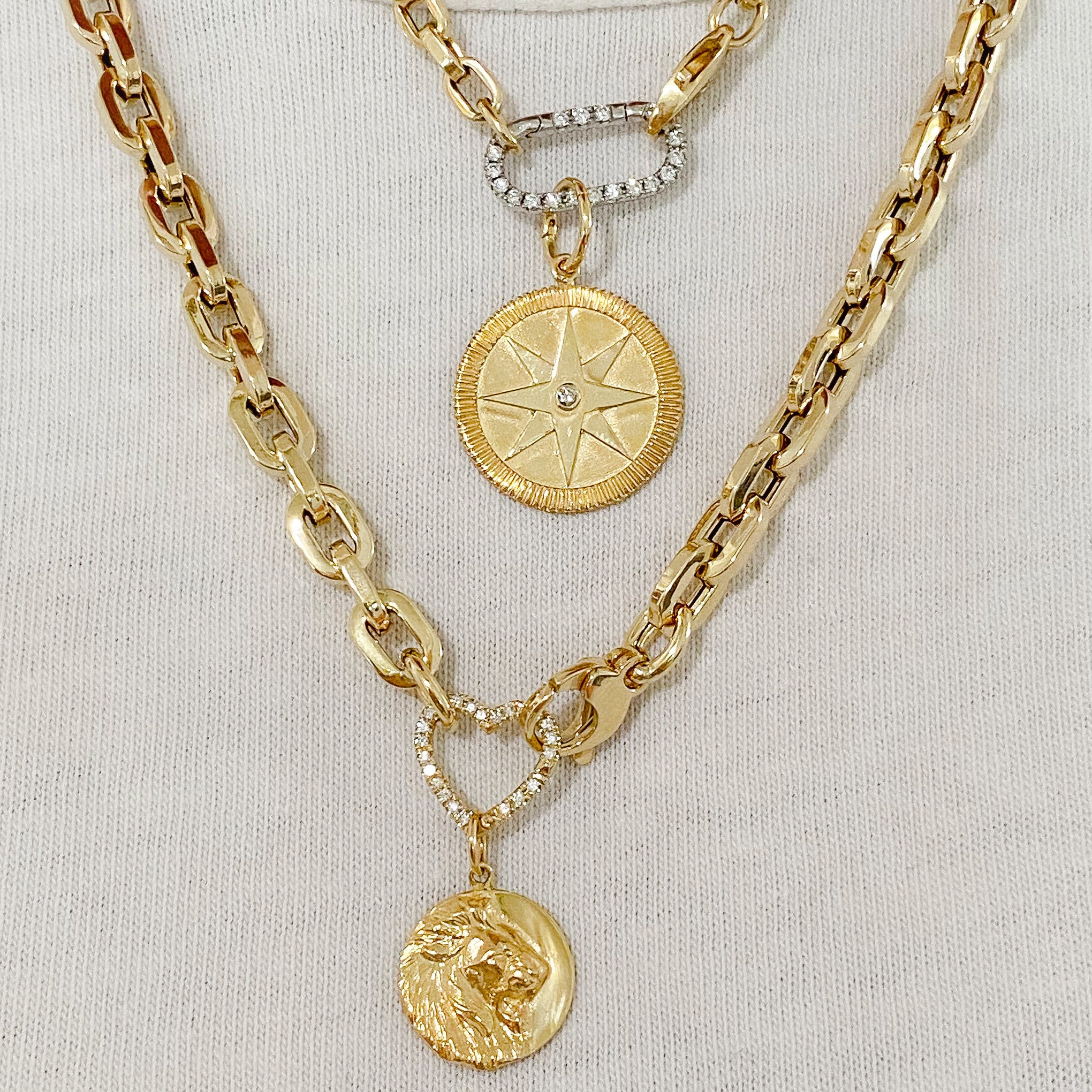 Gold medallion deals charms
