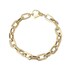 Thick Flat Oval Link 14K Solid Gold Italian Chain Link Bracelet, Large Sz (Open Link Classic Chain Bracelet, Everyday Wear Charm Bracelets) 