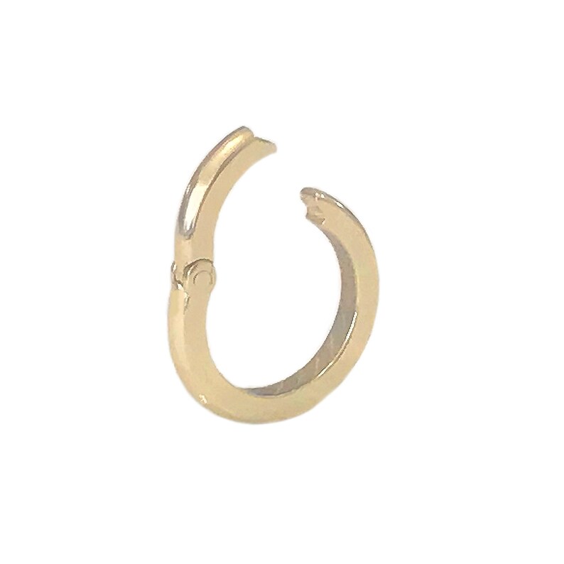 14K Solid Gold Enhancer Round Charm Pendant Lock real 14K Etsy