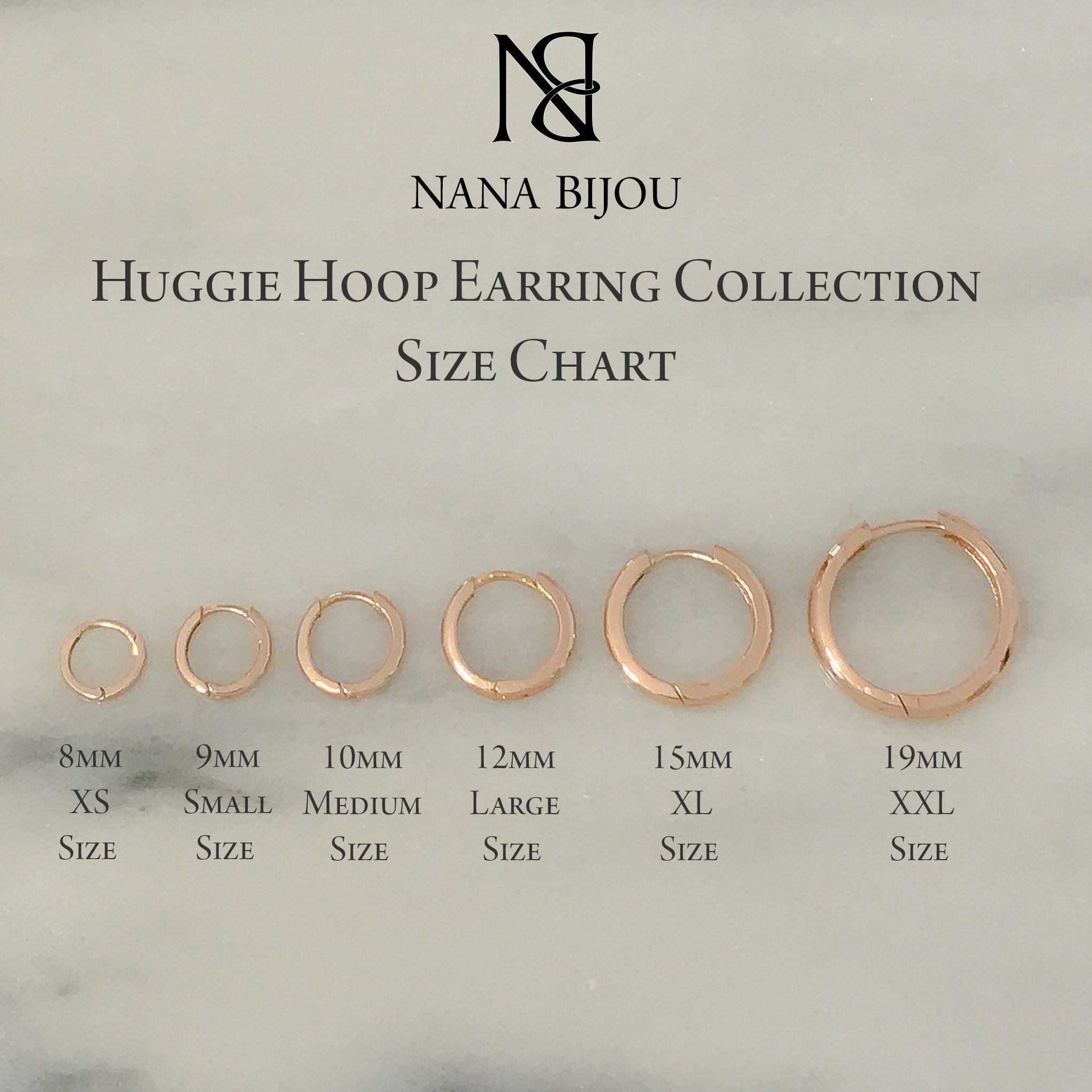 Sapphire Hoop 14K Solid Gold Earring, 10mm Outer X 7.5mm