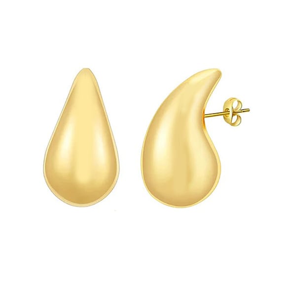 Orecchini Donna Placcati Oro 14kt – Perline, Dischi E Pendente Goccia – Borchia E Catenina