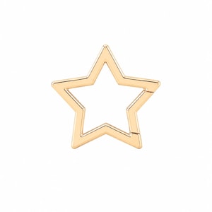 Stjärnberlocksförstärkare i 14K massivt guld med låshänge (Äkta 14K massivt guld med hållbar kedjekoppling för flera berlocker) Klar för leverans!